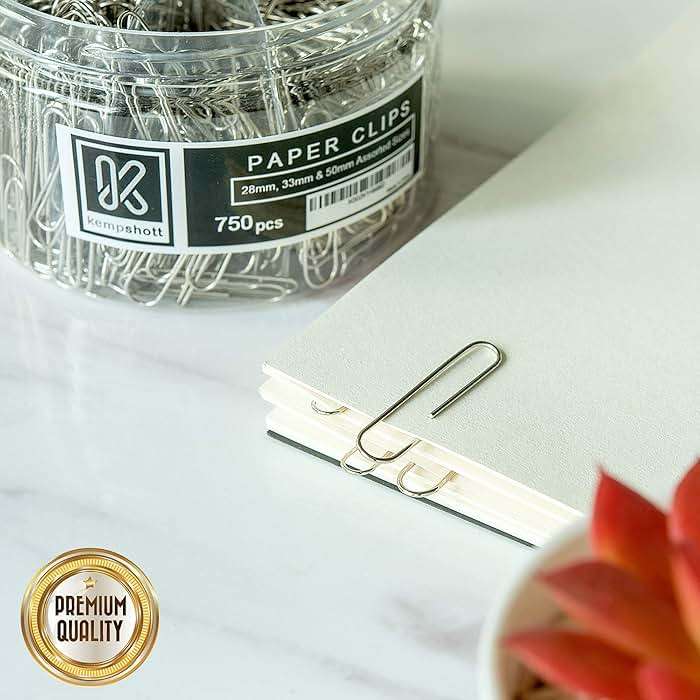Kempshott 750 Paper Clips Assorted Sizes Small, Medium and Large Paper Clips for Paperwork Ideal for Home, School and Office Use (Assorted, Silver) - Image 6