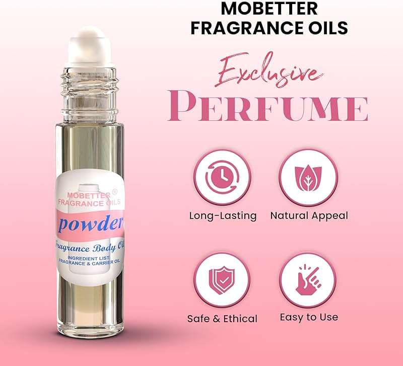 MOBETTER FRAGRANCE OILS Powder Fresh Scent Perfume Fragrance Body Oil Unisex - Image 3