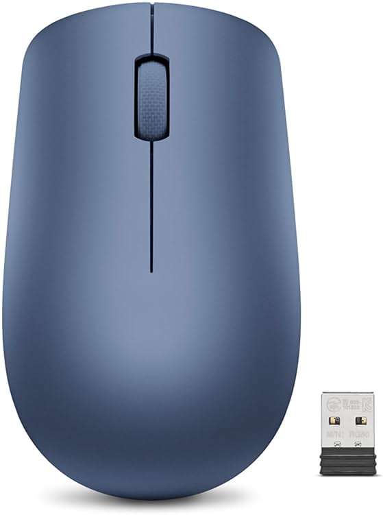 Lenovo 530 Wireless Mouse with Battery, 2.4GHz Nano USB, 1200 DPI Optical Sensor, Ergonomic for Left or Right Hand, Lightweight, GY50Z18986, Abyss Blue - Image 1