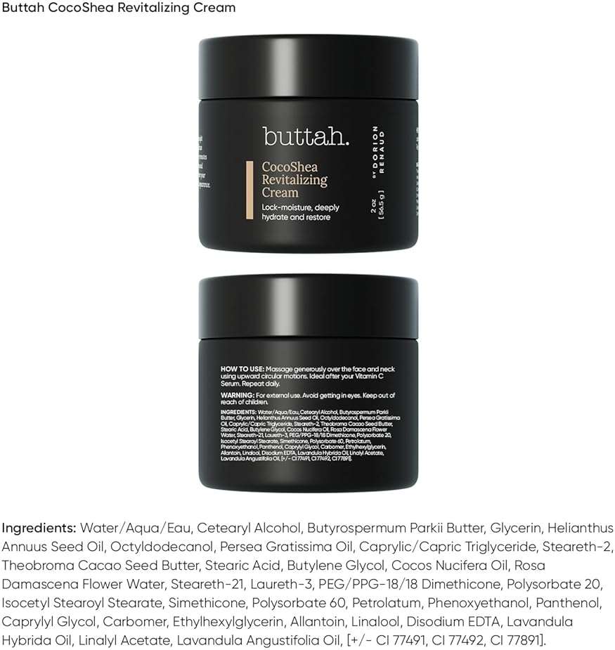 Buttah Skin CocoShea Revitalizing Cream 2oz - Rich Skin Barrier Moisturizer Cream - Best Face Moisturizer for Dry Skin - Moisturizer for Glowy Skin - Black Founded Skincare - Image 2
