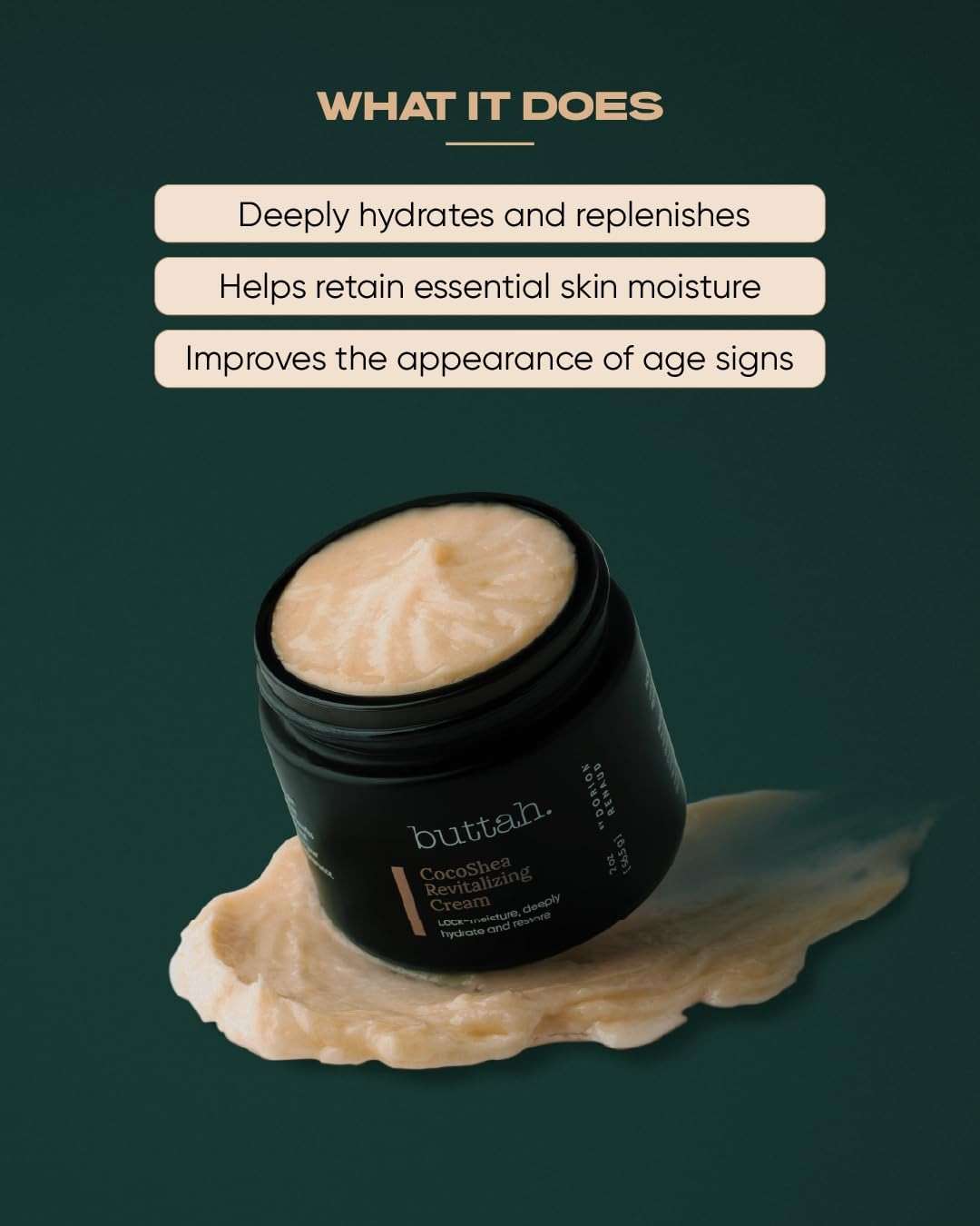 Buttah Skin CocoShea Revitalizing Cream 2oz - Rich Skin Barrier Moisturizer Cream - Best Face Moisturizer for Dry Skin - Moisturizer for Glowy Skin - Black Founded Skincare - Image 4
