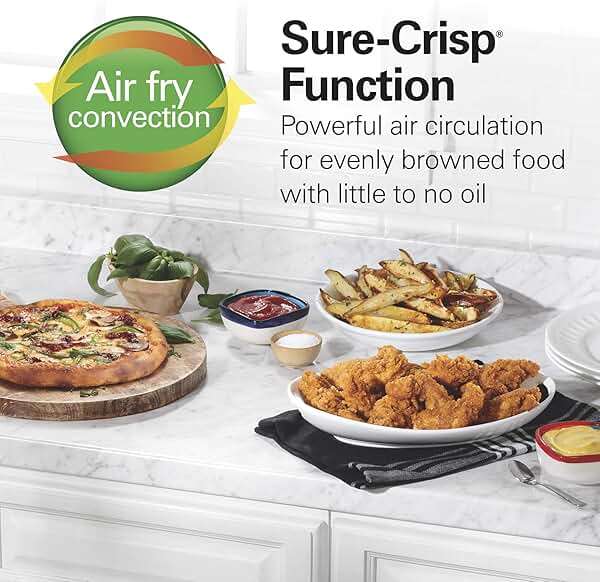 Hamilton Beach Sure-Crisp Air Fryer Toaster Oven Combo, Fits 9” Pizza, 4 Slice Capacity, Powerful Circulation, Auto Shutoff, Stainless Steel (31403) - Image 3