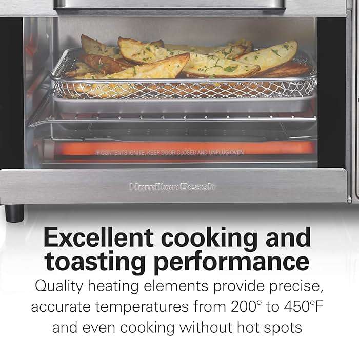 Hamilton Beach Sure-Crisp Air Fryer Toaster Oven Combo, Fits 9” Pizza, 4 Slice Capacity, Powerful Circulation, Auto Shutoff, Stainless Steel (31403) - Image 7