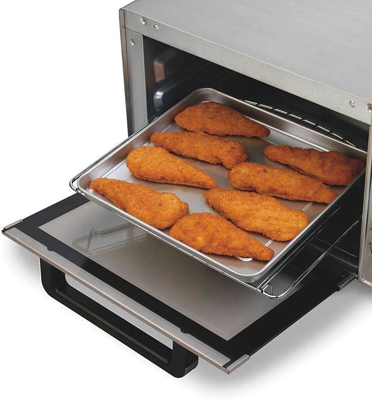 Hamilton Beach Sure-Crisp Air Fryer Toaster Oven Combo, Fits 9” Pizza, 4 Slice Capacity, Powerful Circulation, Auto Shutoff, Stainless Steel (31403) - Image 9