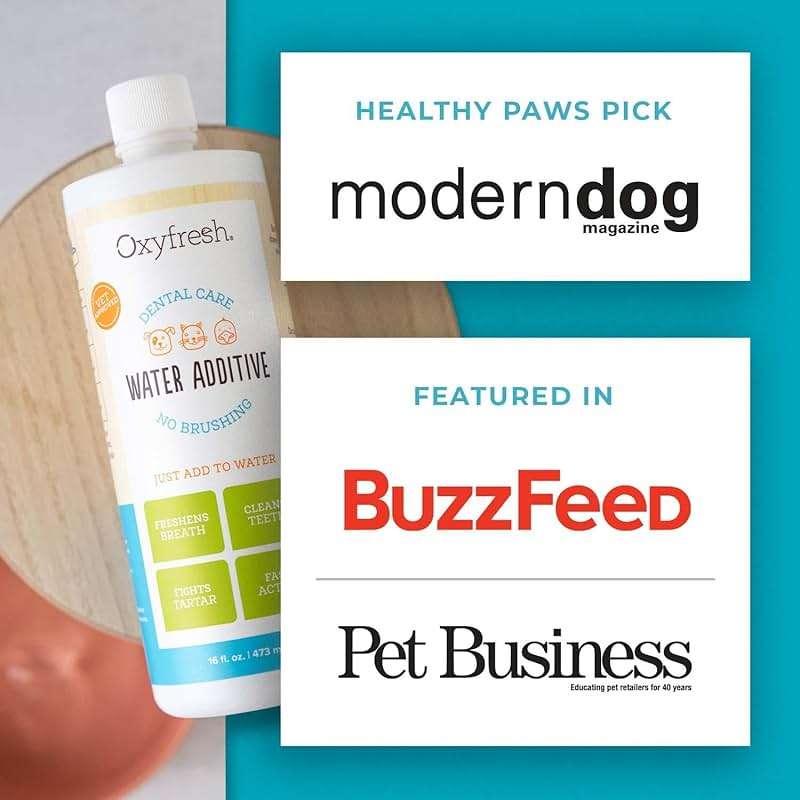 Oxyfresh Premium Pet Dental Care Solution Pet Water Additive: Best Way to Eliminate Bad Dog Breath and Cat Bad Breath - Fights Tartar & Plaque - So Easy, Just Add to Water! Vet Recommended 16 oz. - Image 7