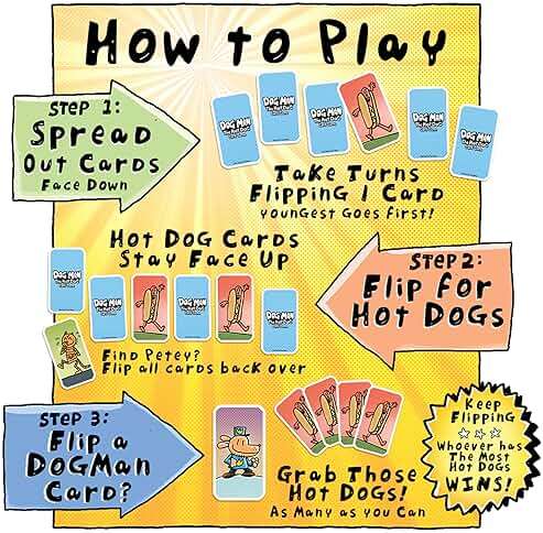 University Games Dog Man Hot Dog Card Game in a Tin , The Fast and Frenzied Collection Game for Kids Featuring Art from the Dog Man Books by Dav Pilkey, for Players Ages 6 and Up - Image 5