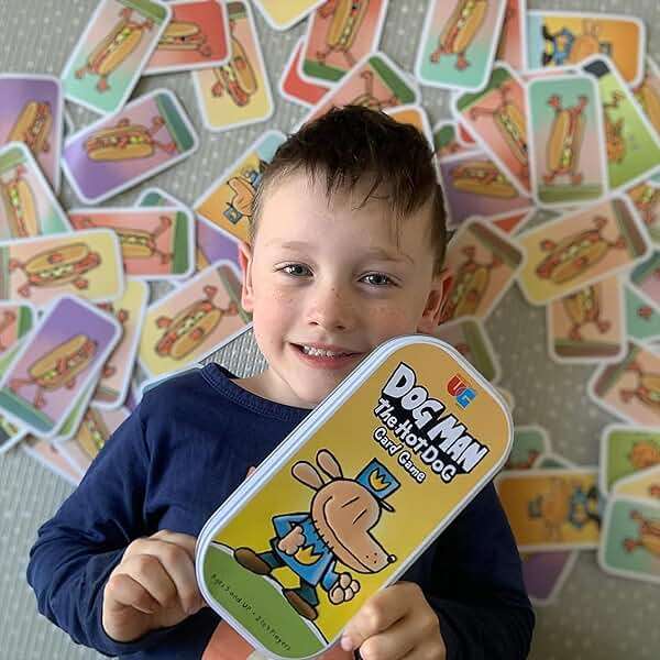 University Games Dog Man Hot Dog Card Game in a Tin , The Fast and Frenzied Collection Game for Kids Featuring Art from the Dog Man Books by Dav Pilkey, for Players Ages 6 and Up - Image 6
