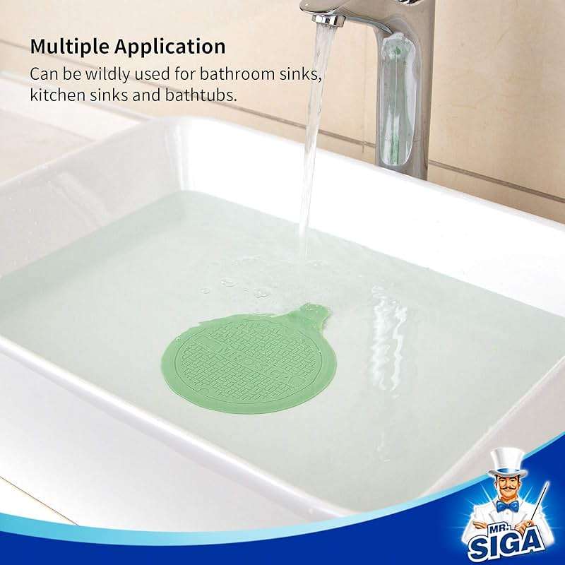 MR.SIGA Silicone Bathtub Stopper, Drain Stopper for Shower, Sink, 5.1" Diameter, 3 Pack - Image 6
