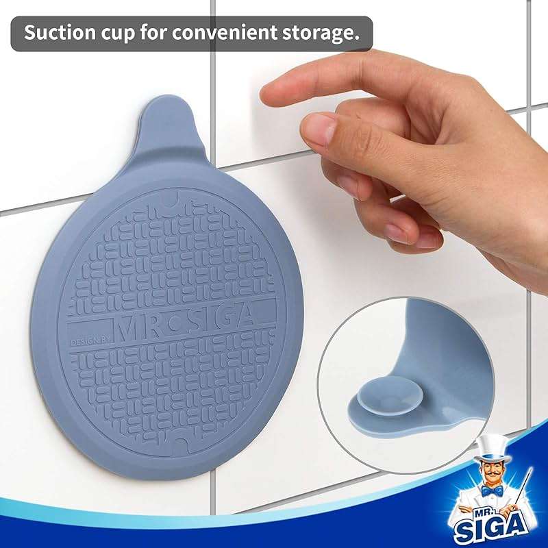 MR.SIGA Silicone Bathtub Stopper, Drain Stopper for Shower, Sink, 5.1" Diameter, 3 Pack - Image 7