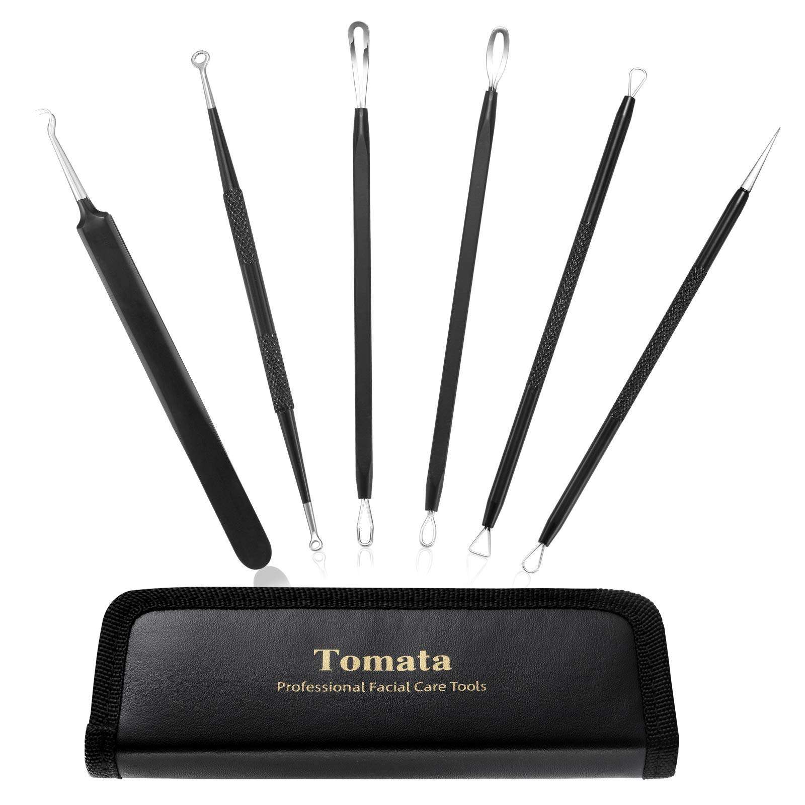 Blackhead Remover Pimple Popper Tool Kit - (6 Piece Kit) - Professional Stainless Pimples Comedone Extractor Removal Tool - Image 1