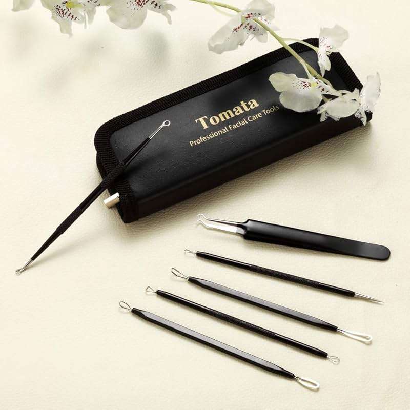 Blackhead Remover Pimple Popper Tool Kit - (6 Piece Kit) - Professional Stainless Pimples Comedone Extractor Removal Tool - Image 7