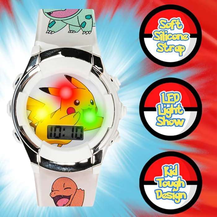 Accutime Kids Pokemon Digital LCD Quartz Watch for Boys, Girls, and Adults All Ages - Image 2