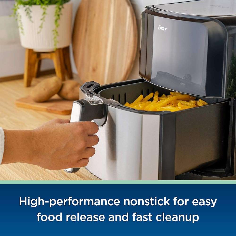 Oster DiamondForce Nonstick XL 5 Quart Digital Air Fryer, 8 Functions with Digital Touchscreen - Image 5
