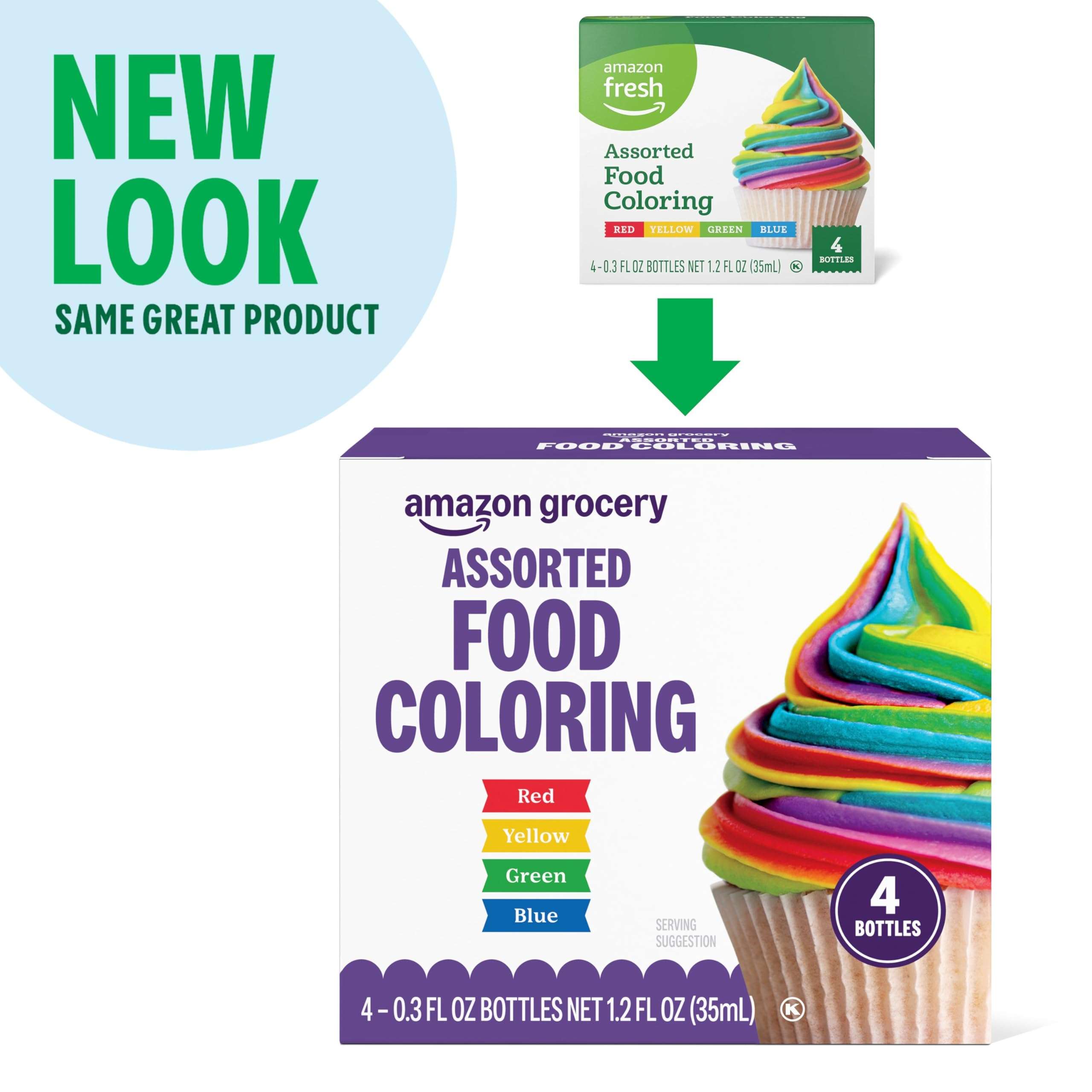 Amazon Grocery, Assorted Food Coloring, 1.2 Fl Oz (Previously Amazon Fresh, Packaging May Vary) - Image 3
