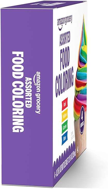 Amazon Grocery, Assorted Food Coloring, Contains Red, Blue, Green, Yellow Bottles, 1.2 Fl Oz - Image 4