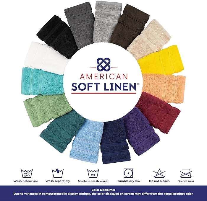 American Soft Linen Luxury 4 Piece Bath Towel Set, 600 GSM 100% Cotton Turkish Bath Towels for Bathroom, 27x54 in Large Bathroom Shower Towels, Dark Gray - Image 9