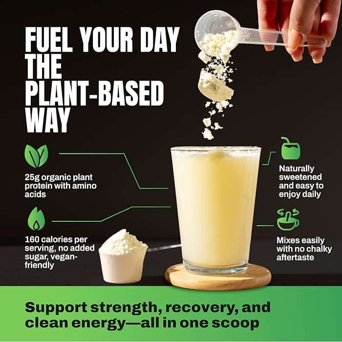 VEDGE Vegan Protein Powder - Plant Protein Powder with Pea, Pumpkin & Sunflower - USDA Organic, Amino Acids, Dairy Free, Gluten Free, Soy Free, Keto, Non GMO, Smooth Texture - Vanilla - 20 Servings - Image 4