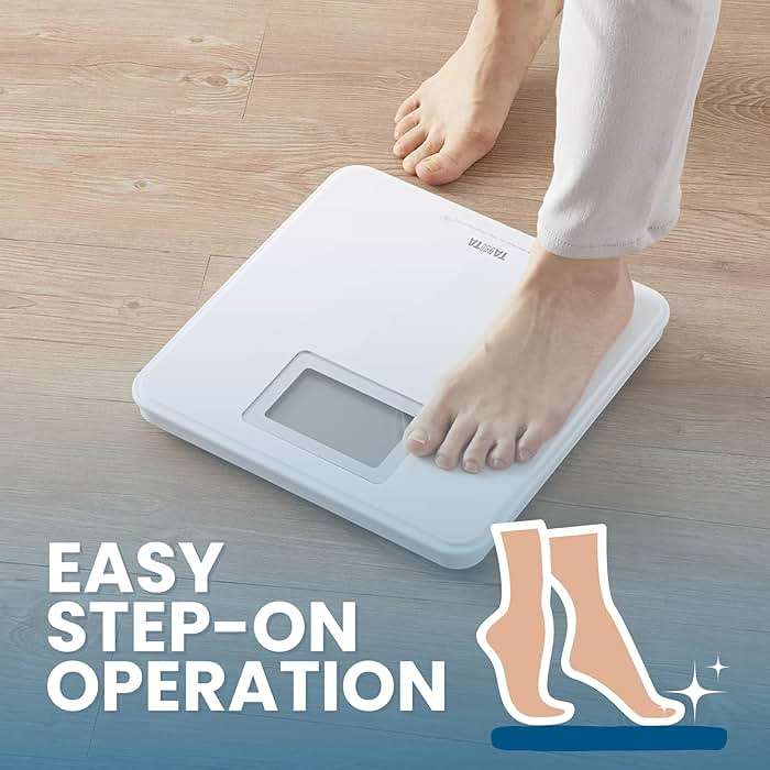Tanita HD-662 Digital Weight Scale (Black) - Japan Technology Bathroom Scale with 330 lb Weight Capacity - 2" Blue Backlit Large LCD Display - Accurate, Durable, Step-On Operation - Image 5