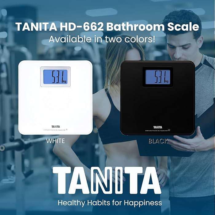 Tanita HD-662 Digital Weight Scale (Black) - Japan Technology Bathroom Scale with 330 lb Weight Capacity - 2" Blue Backlit Large LCD Display - Accurate, Durable, Step-On Operation - Image 6
