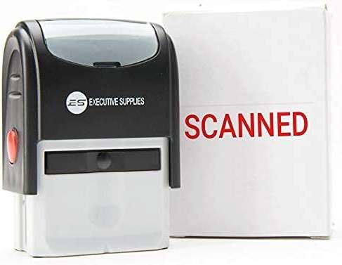 Scanned Stamp Self Inking Rubber Stamps, Scanned self Inking Stamp Scanned-Red Ink-with More Impressions, Designed with Advanced Technology by Executive Supplies - Image 2
