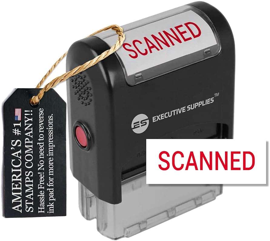 Scanned Stamp Self Inking Rubber Stamps, Scanned self Inking Stamp Scanned-Red Ink-with More Impressions, Designed with Advanced Technology by Executive Supplies - Image 3