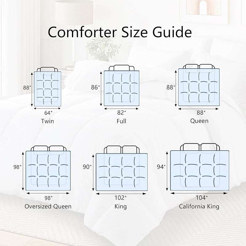 TEXARTIST Premium 2100 Series Queen Comforter All Season Breathable White Comforter Soft 4D Spiral Fiber Lightweight Quilted Down Alternative Duvet Insert with Corner Tabs Hotel Summer Style (88"x88") - Image 2