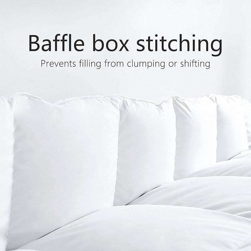 TEXARTIST Premium 2100 Series Queen Comforter All Season Breathable White Comforter Soft 4D Spiral Fiber Lightweight Quilted Down Alternative Duvet Insert with Corner Tabs Hotel Summer Style (88"x88") - Image 4