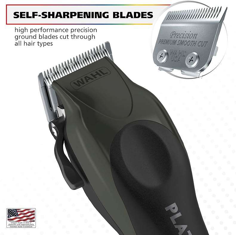 Wahl USA Pro Series Platinum Corded Clipper & Corded Trimmer for Home Haircutting with Color Coded Guide Combs – Model 79804-100 - Image 3