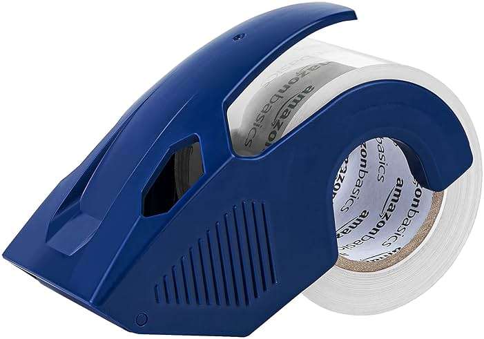 Amazon Basics Heavy Duty Packaging Tape with Dispenser for Shipping, Sealing Boxes, Moving and Storing, 1.88" x 22.2 yds, 6-Pack, 4.33 x 2.64 x 2.36 in - Image 2