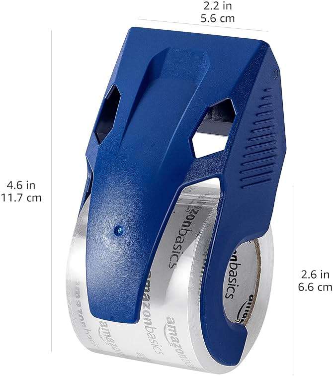 Amazon Basics Heavy Duty Packaging Tape with Dispenser for Shipping, Sealing Boxes, Moving and Storing, 1.88" x 22.2 yds, 6-Pack, 4.33 x 2.64 x 2.36 in - Image 3
