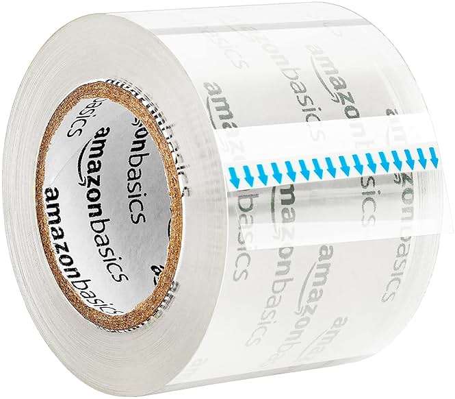 Amazon Basics Heavy Duty Packaging Tape with Dispenser for Shipping, Sealing Boxes, Moving and Storing, 1.88" x 22.2 yds, 6-Pack, 4.33 x 2.64 x 2.36 in - Image 5