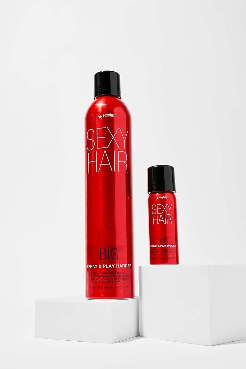 SexyHair Big Spray & Play Harder Firm Volumizing Hairspray | All Day Hold and Shine | Up to 72 Hour Humidity Resistance - Image 6