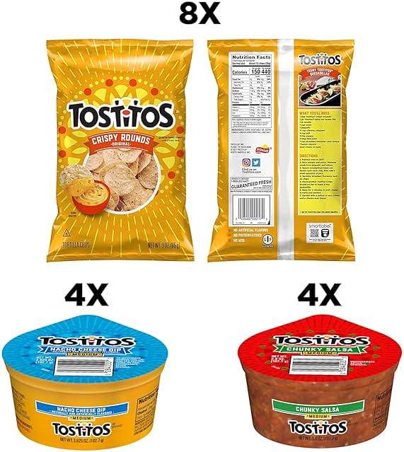 Tostitos Tortilla Chips Chip and Dip Pack, 3 Oz Crispy Rounds and 3.8 Oz Medium Dip, 1 Set - Image 4