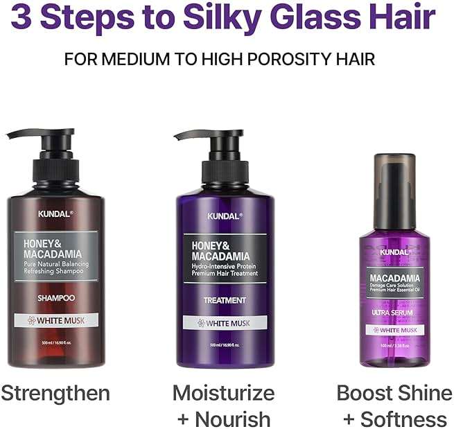 KUNDAL Korean Shampoo and Conditioner Set [Cherry Blossom] Salon-quality, Long Lasting Scent, Moisturizing, Sulfate-Free, Argan & Macadamia Oil, Korean Hair care,16.9 fl oz each - Image 7