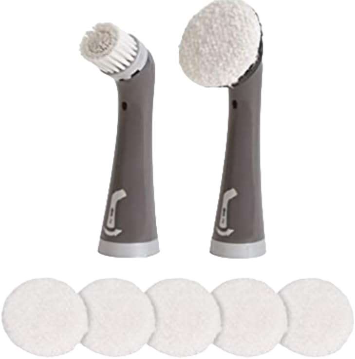 Rubbermaid Reveal Power Scrubber Attachable Soft Bristle & Velcro Head with 6 Microfiber Pads for Cordless Electric Battery Powered Scrub Brush Ideal for Shoes/Sneakers/Car Trim/Tires/Furniture - Image 1