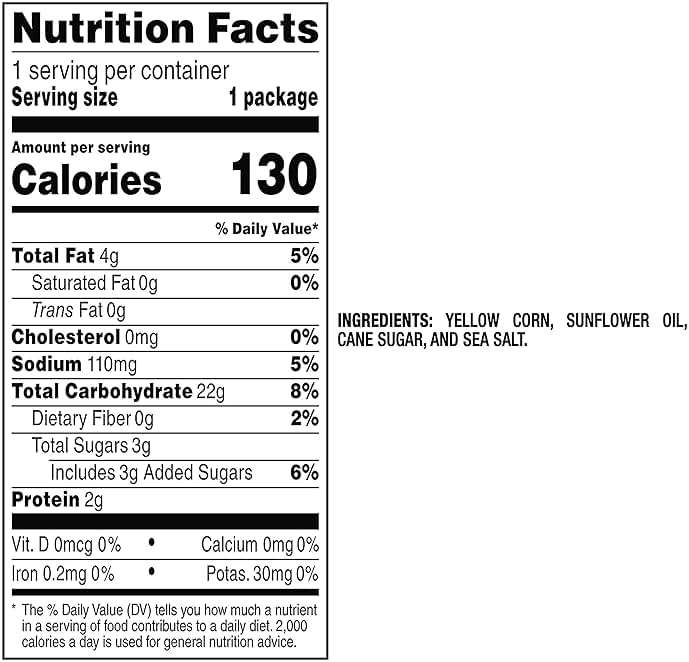 PopCorners Popped Corn Snacks, Kettle Corn, 1 Ounce (Pack of 20) (Packaging May Vary) - Image 3