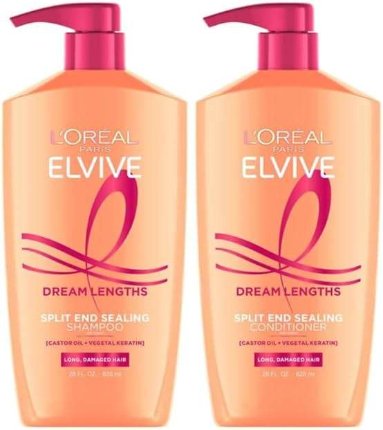 L'Oreal Paris Elvive Dream Lengths Shampoo and Conditioner Kit, Paraben Free, 1 kit - Image 1