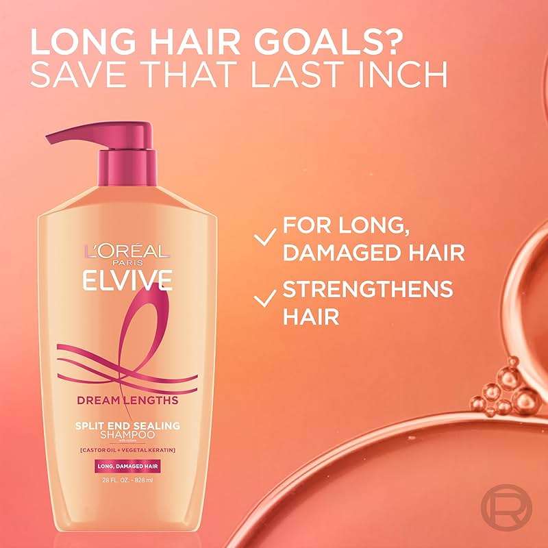 L'Oreal Paris Elvive Dream Lengths Shampoo and Conditioner Kit, Paraben Free, 1 kit - Image 7