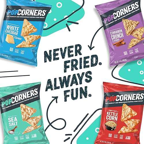PopCorners Popped Corn Chips, 7 Flavor Variety Snack Pack, 1 oz Bags, (20 Pack), Gluten Free, No Artificial Colors, No Artificial Flavors - Image 4