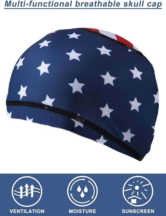 Geyoga 8 Pcs Skull Cap Cooling Cap Bulk Helmet Liner Sweat Wicking Running Beanie Head Wrap Cycling Bandana for Men Women - Image 2