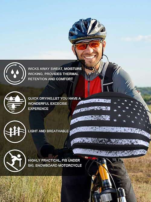 Geyoga 8 Pcs Skull Cap Cooling Cap Bulk Helmet Liner Sweat Wicking Running Beanie Head Wrap Cycling Bandana for Men Women - Image 7