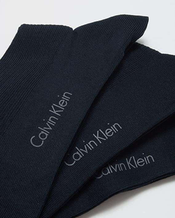 Calvin Klein Mens Dress Socks - 6 Pairs Soft Cotton Blend Crew Socks for Men - Classic Comfort Stay Up Cuff Mixed Pattern - Image 3