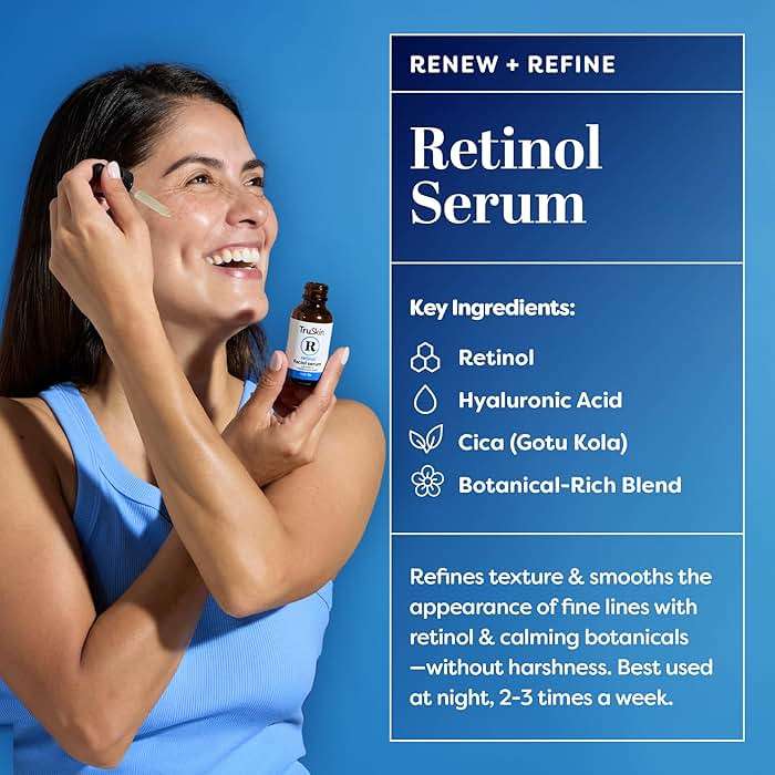 TruSkin Face Serum Duo - Vitamin C Serum & Retinol Serum for Face - AM & PM Anti Aging Skincare Routine - Brightening & Smoothing Facial Serums, 1 fl oz Each - Image 6