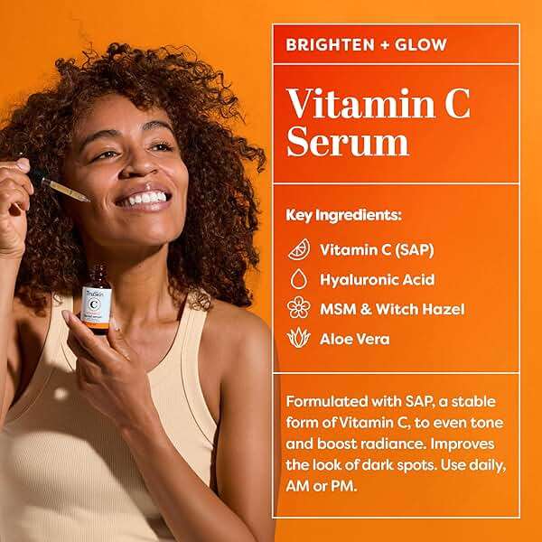 TruSkin Face Serum Duo - Vitamin C Serum & Retinol Serum for Face - AM & PM Anti Aging Skincare Routine - Brightening & Smoothing Facial Serums, 1 fl oz Each - Image 7