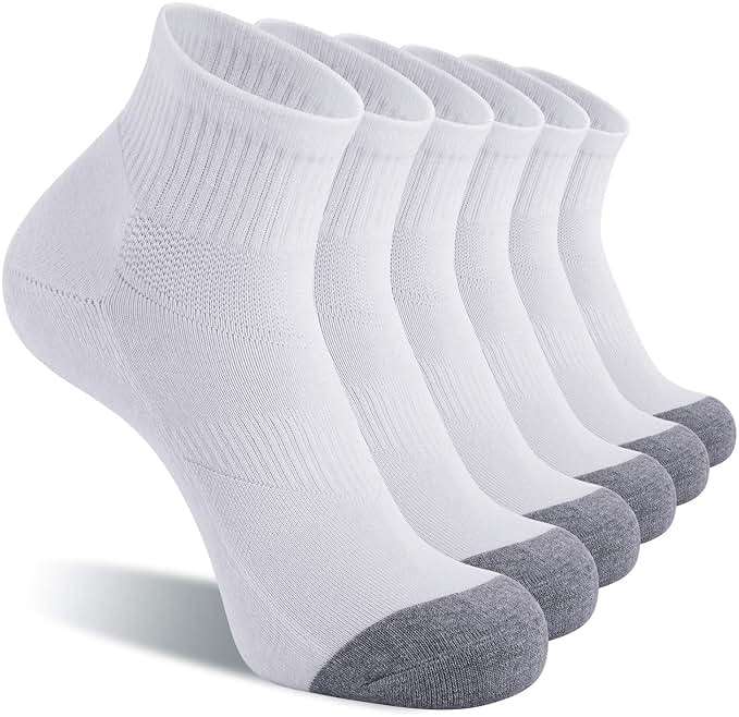 CS CELERSPORT 6 Pack Men's Ankle Socks with Cushion Athletic Running Socks - Image 1