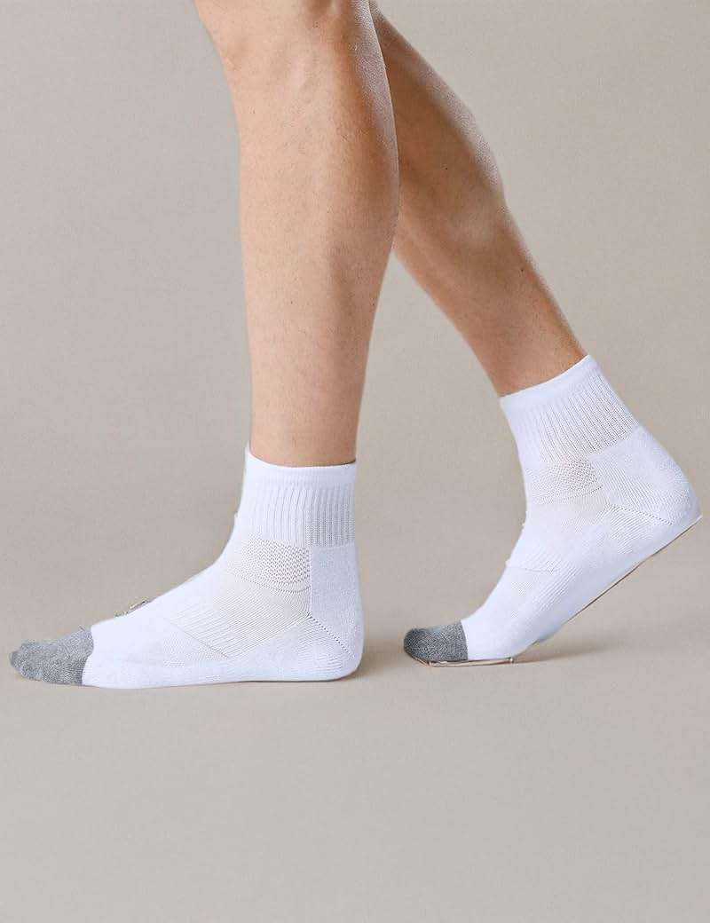 CS CELERSPORT 6 Pack Men's Ankle Socks with Cushion Athletic Running Socks - Image 8