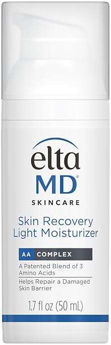 EltaMD Skin Recovery Light Face Moisturizer for Dry Skin, Oil Free Moisturizer for Face and Acne Prone Skin Care, 1.7 oz Pump - Image 1