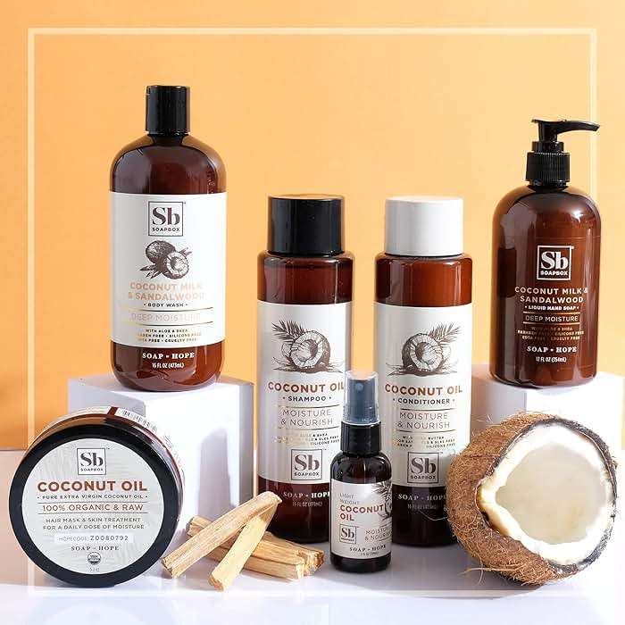 Soapbox Coconut & Shea Shampoo, Leaves Hair Feeling Soft, Shiny & Hydrated - Clean Ingredients Free of Harsh Chemicals, Sulfates, Parabens & Silicones - Hydrating Shampoo for Dry Hair - 33.8 oz Liter - Image 9