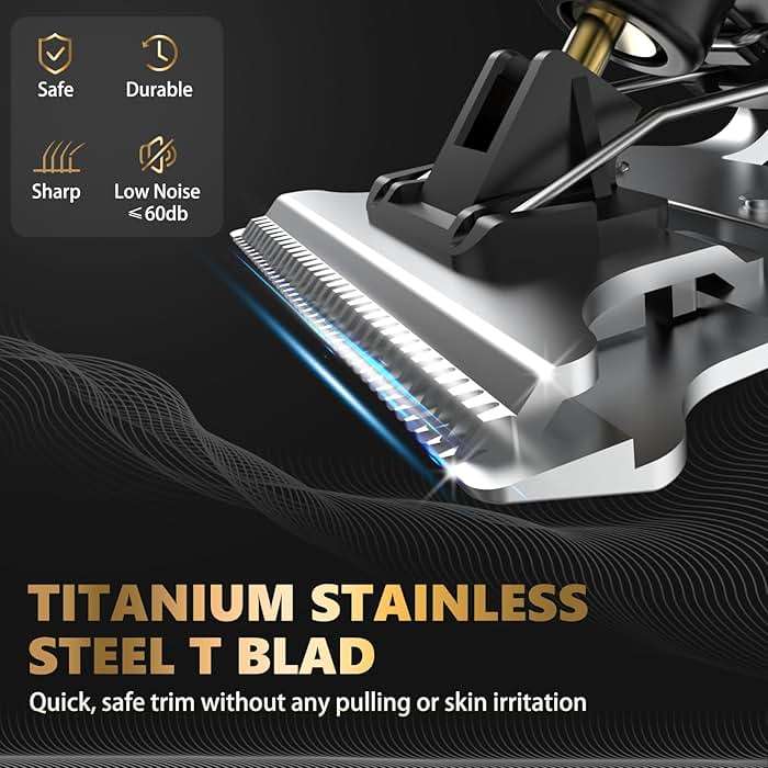 Ufree Hair Trimmer & Beard Trimmer for Men Professional, Electric Razor Shavers for Men, T Blade Precision Edgers Liners, Barber Clippers for Hair Cutting Mustache Facial, Mens Gifts - Image 3