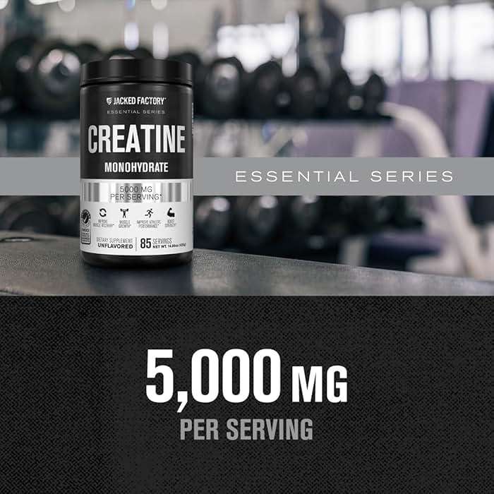 Jacked Factory Creatine Monohydrate Powder 425g - 5g Daily Creatine Supplement for Men and Women, Vegan-Friendly, Third-Party Tested - 85 Servings, Unflavored - Image 3
